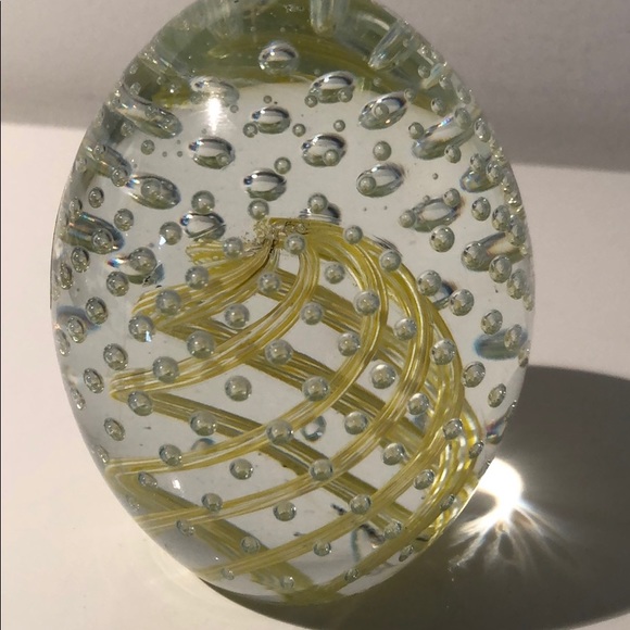 VINTAGE MURANO BULLICANTE EGG SHAPED PAPERWEIGHT - Picture 8 of 16